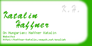 katalin haffner business card